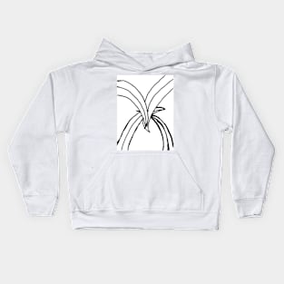 Curved black lines. Kids Hoodie